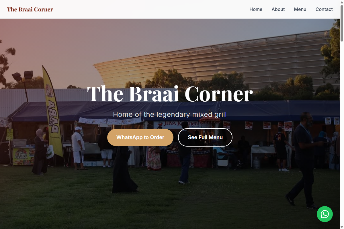 The Braai Corner website preview